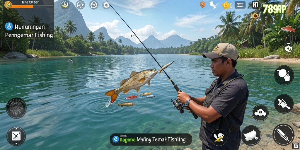 Gameplay menarik dalam 789RP, menampilkan suasana memancing yang hidup.