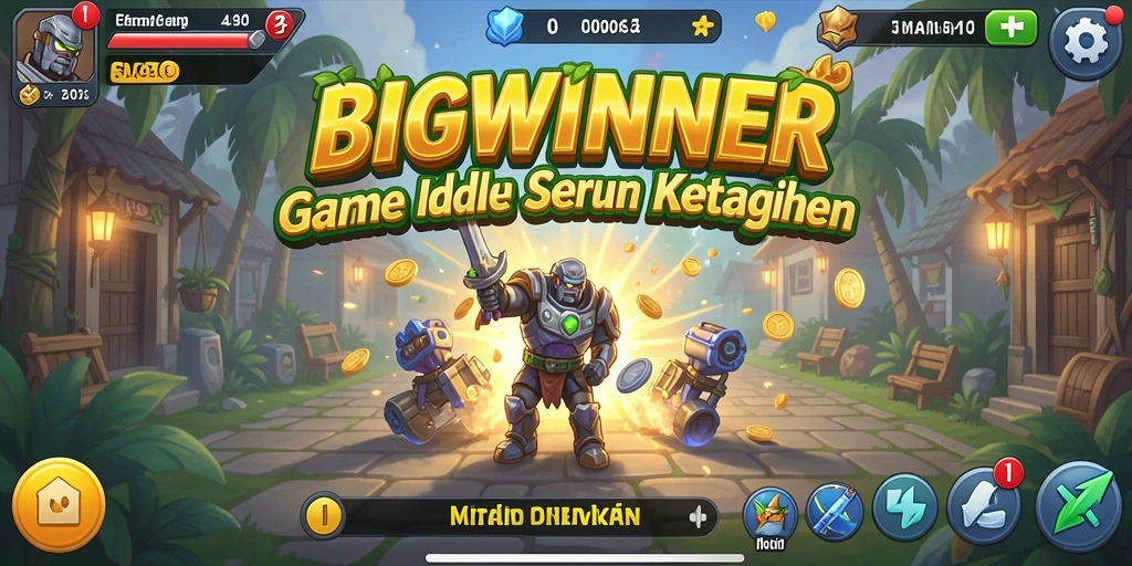 Screenshot gameplay BIGWINNER menampilkan pengalaman permainan Idle yang seru.