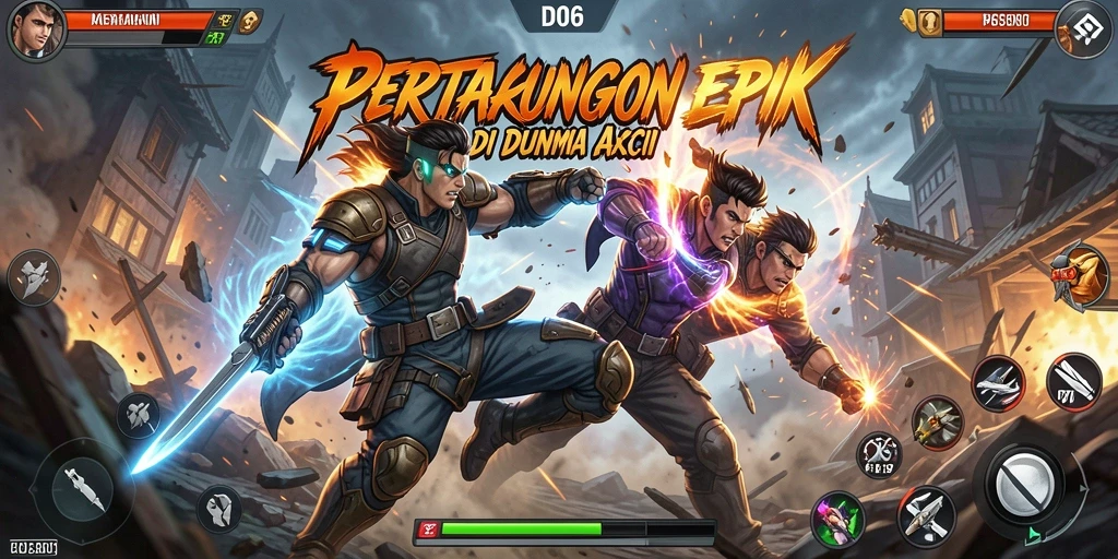 Screenshot D06 menampilkan aksi seru dan pertarungan mendebarkan.