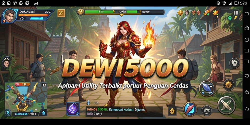 Tampilan antarmuka DEWI5000 yang intuitif dan menarik.