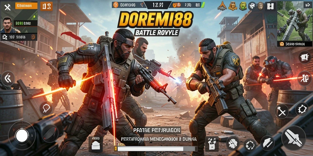 Gameplay DOREMI88 menampilkan pertarungan menegangkan antara pemain.