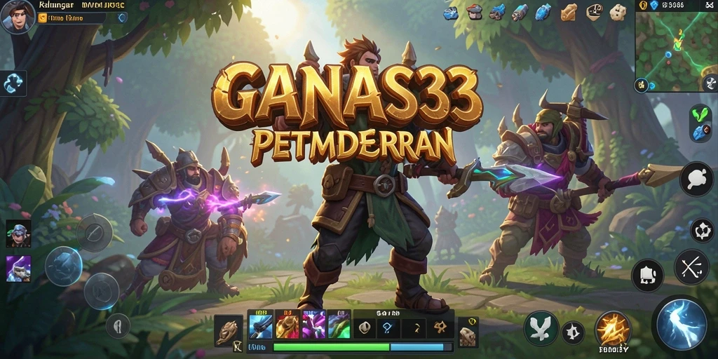 Screenshot gameplay GANAS33 menunjukkan aksi pertempuran yang dinamis dalam MMORPG.