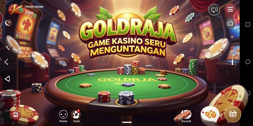 Tampilan gameplay GOLDRAJA dengan variasi permainan Kasino yang mendebarkan.