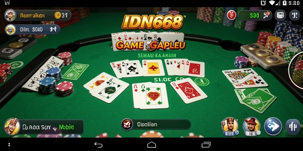 Screenshot gameplay Gaple di IDN668 yang menunjukkan suasana seru.