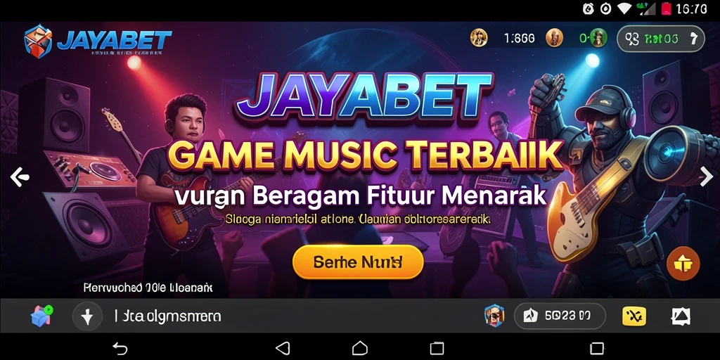 Tangkapan layar menunjukkan gameplay seru JAYABET dengan berbagai pilihan lagu.