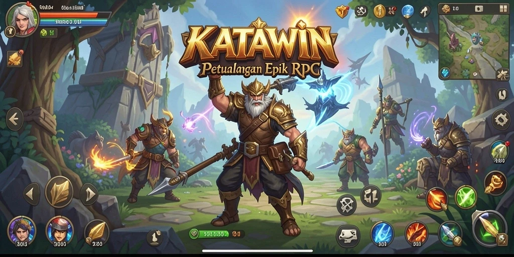 Tampilan gameplay KATAWIN yang seru dan penuh aksi.