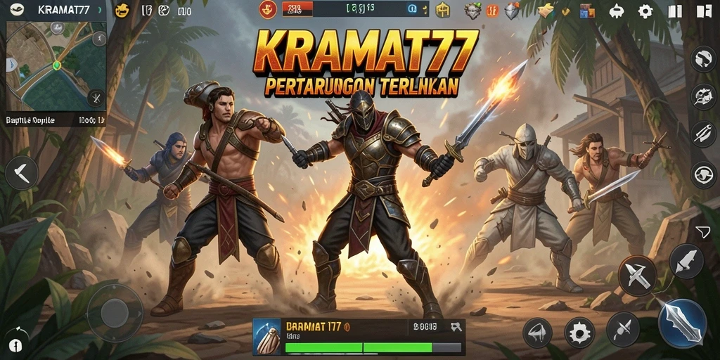 Tampilan menegangkan saat bertempur di KRAMAT77 dengan pemain lain.