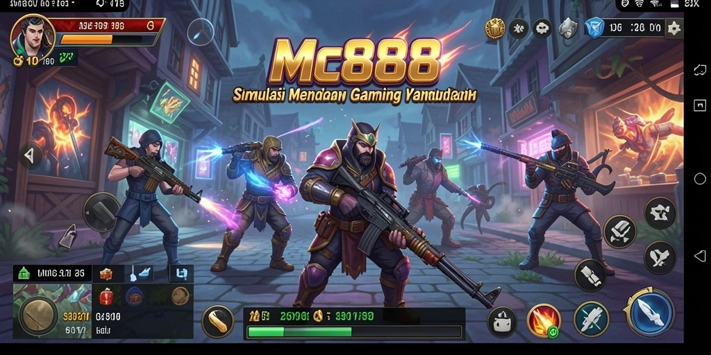 Tampilan seru dari gameplay MC888 yang menantang.