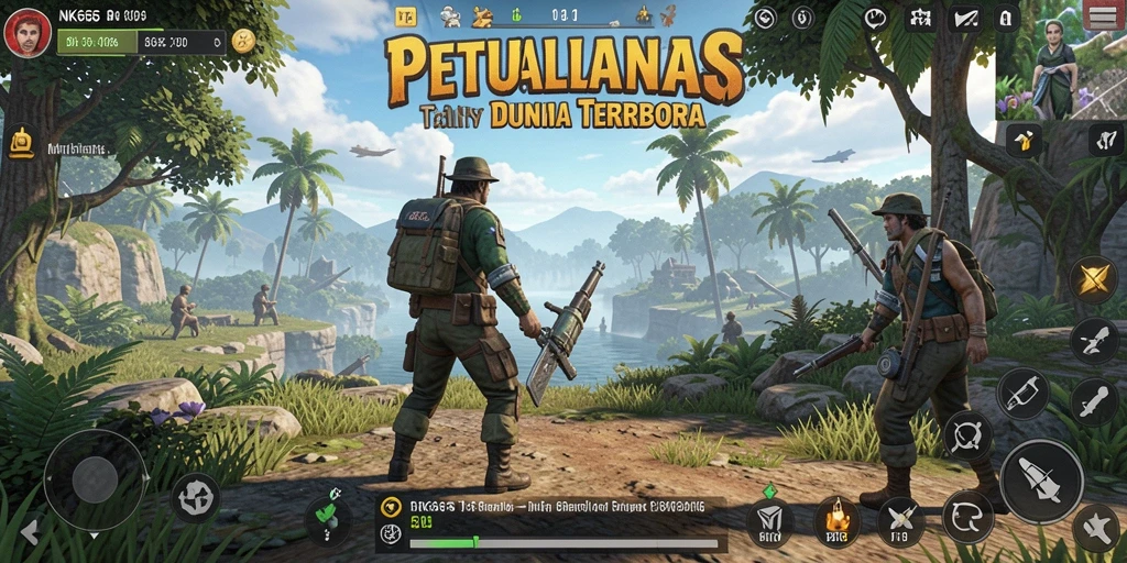 Screenshot gameplay NK666 yang menunjukkan petualangan seru di dunia terbuka.
