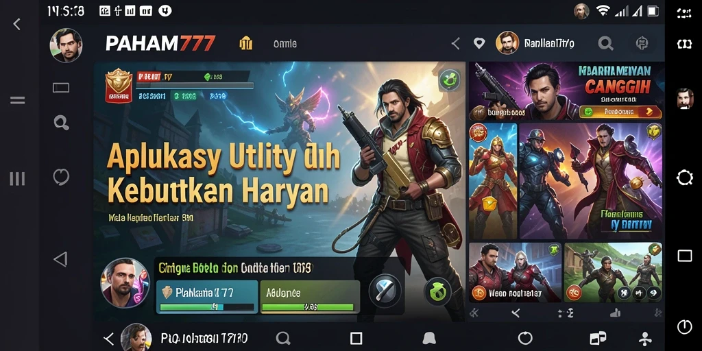 Tampilan utama PAHAM777 dengan fitur-fitur Utility yang lengkap.