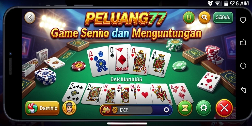 Tampilan gameplay PELUANG77 yang menarik dan interaktif.