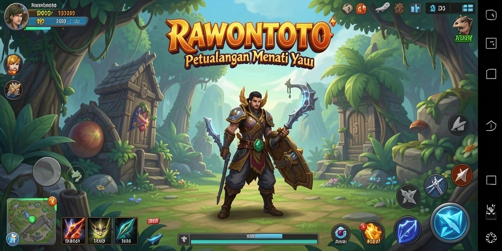 Gameplay seru RAWONTOTO dalam petualangan RPG yang menantang.