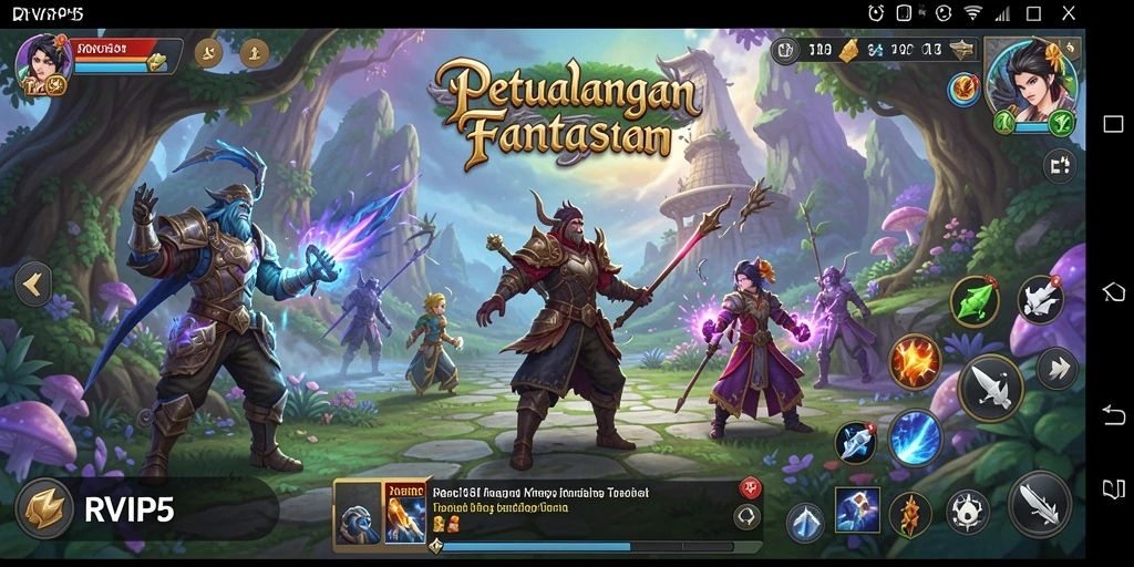 Tampilan gameplay menakjubkan di dunia RPG yang luas.