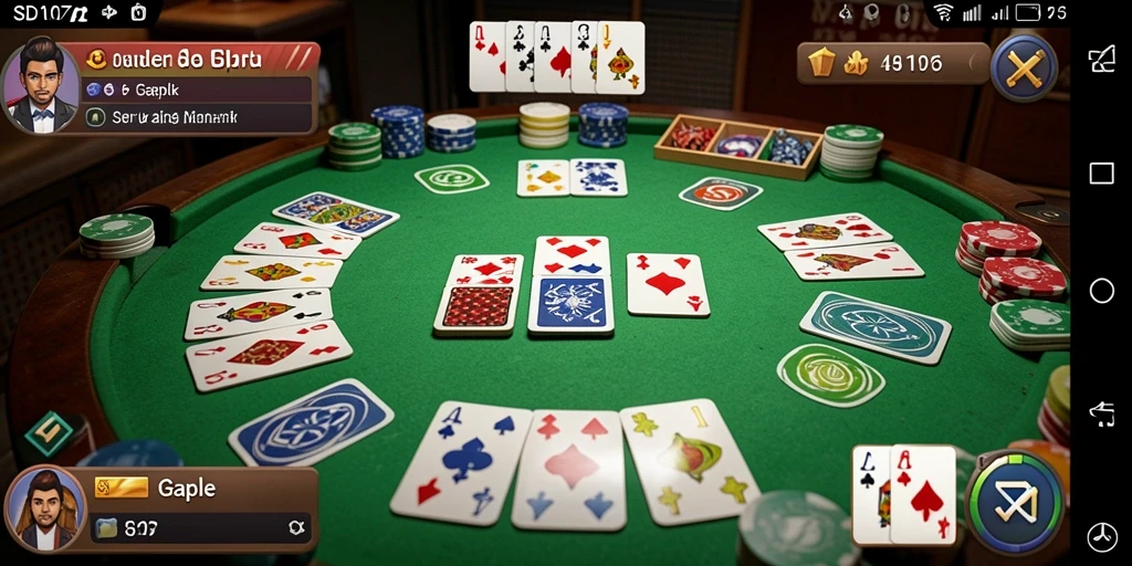 Gameplay Gaple yang seru dan interaktif di SD107.