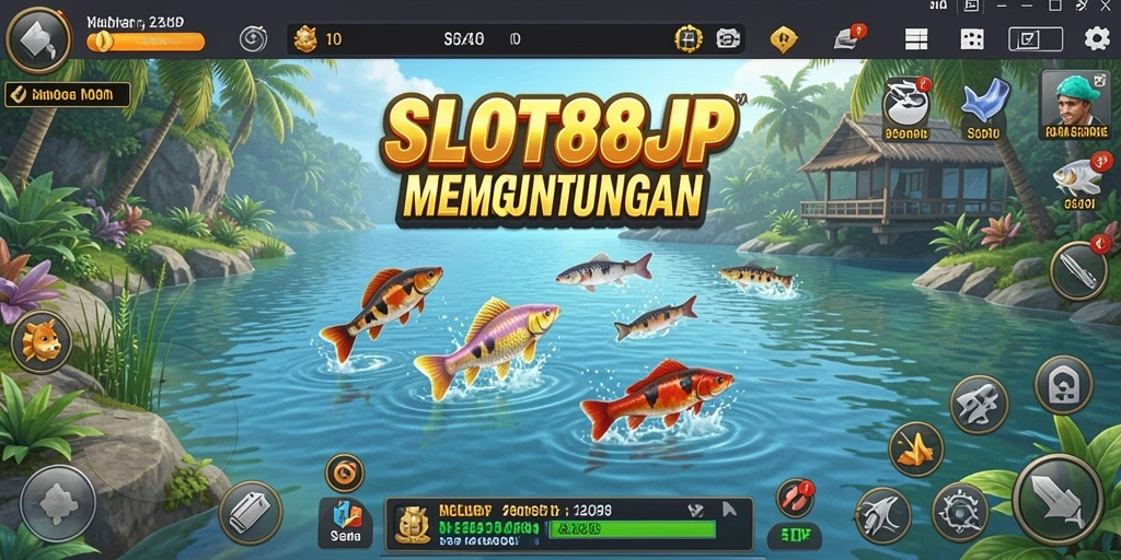Tampilan gameplay SLOT88JP yang menampilkan pengalaman memancing seru.